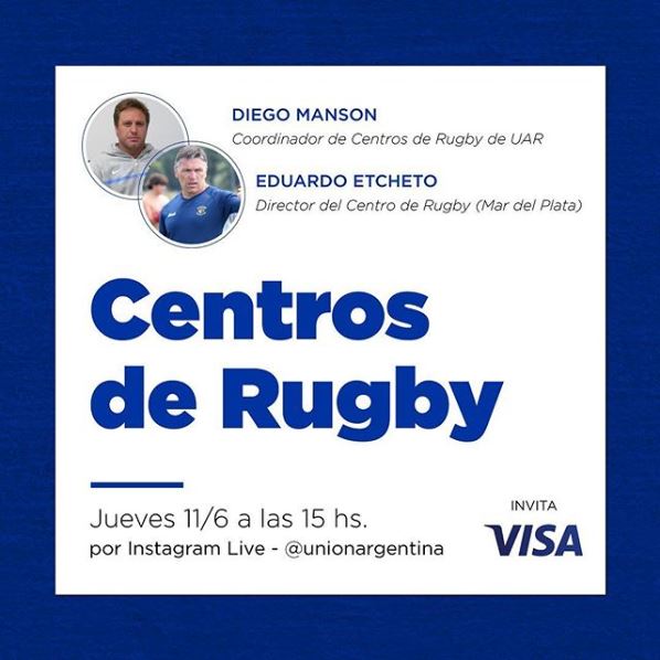 #CapacitacionesUAR | Esta tarde estarán charlando Diego Manson, coordinador de los Centros de Rugby de la <a href="/unionargentina/">Unión Argentina de Rugby</a>, y Eduardo Etcheto, director del Centro de Rugby de Mar del Plata sobre el origen de estos centros provinciales, cómo funcionan, cuántos hay en Argentina, etc