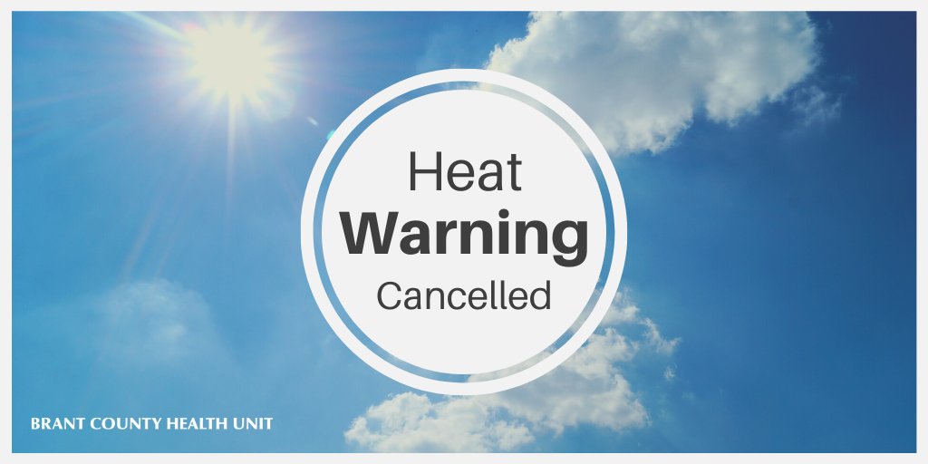 The #HeatWarning for #BrantfordBrant is now over. bchu.org/ServicesWeProv…