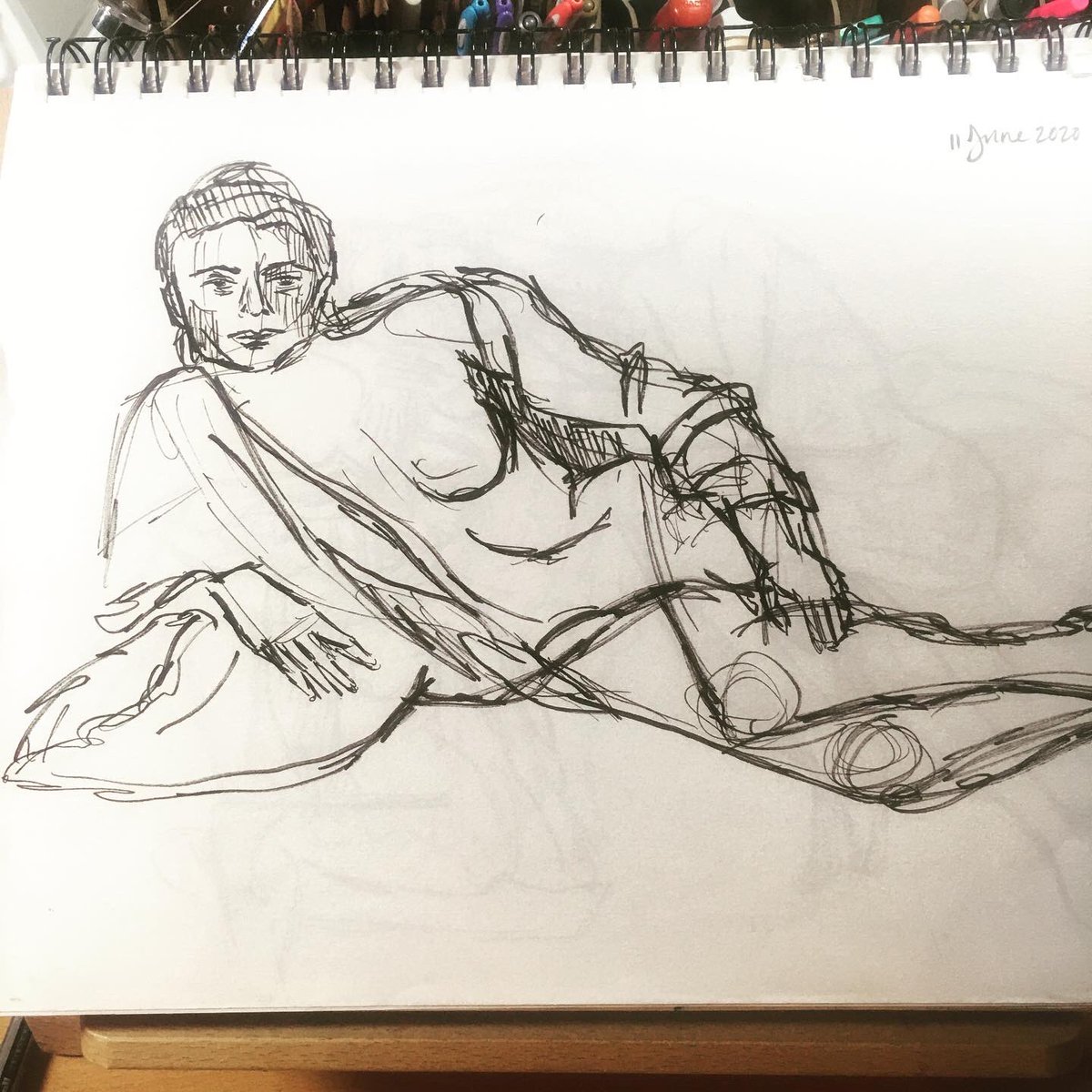 handdrawnmfa's tweet photo. Finished another sketchbook, finally; this one took four months, but, I mean, the world fell apart in bad ways and good in the last four months. I hope it keeps falling apart in the ways that it should and heals in better ways. https://t.co/FwwRCKu0mF