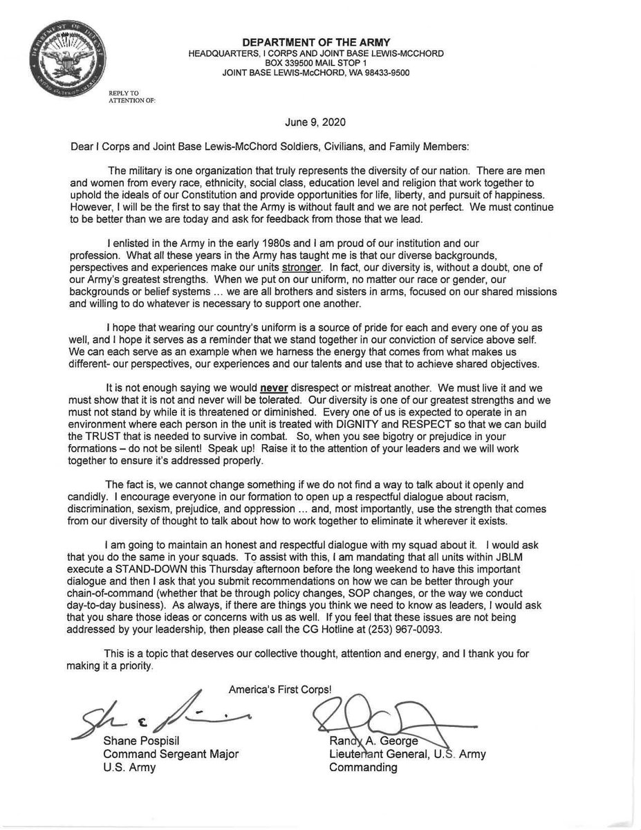 7thID's tweet photo. Team #Bayonet...Message from @I_Corps #Courage command team. @1SBCT_Ghost @2dDIVARTY @16thCAB @lancer_brigade @cascaderifles #STANDDOWN #dignityrespect #TRUSTINME https://t.co/8CqTpjRfc9