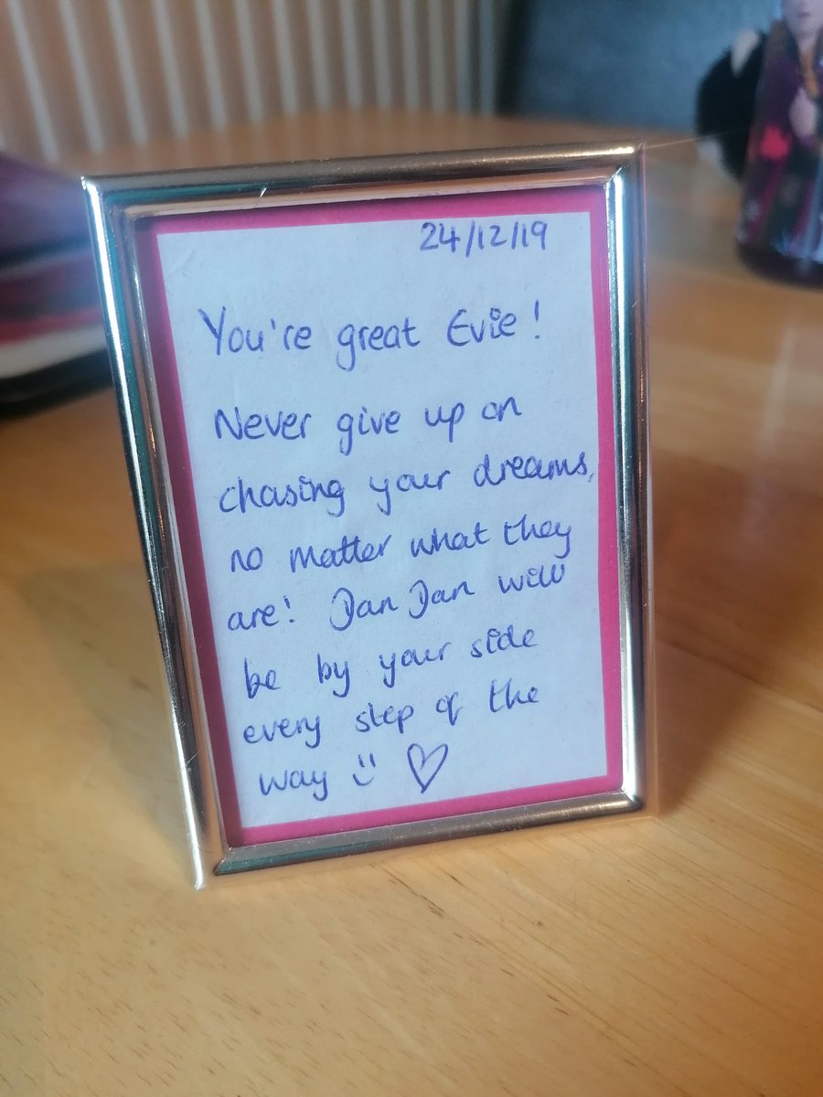 Cat19762017's tweet photo. No.8 on the scavenger hunt: Find something that reminds you that you are loved 🥰 Evie chose this that was written by her big sis ❤️@ClassPanda https://t.co/pOOncGVzvO