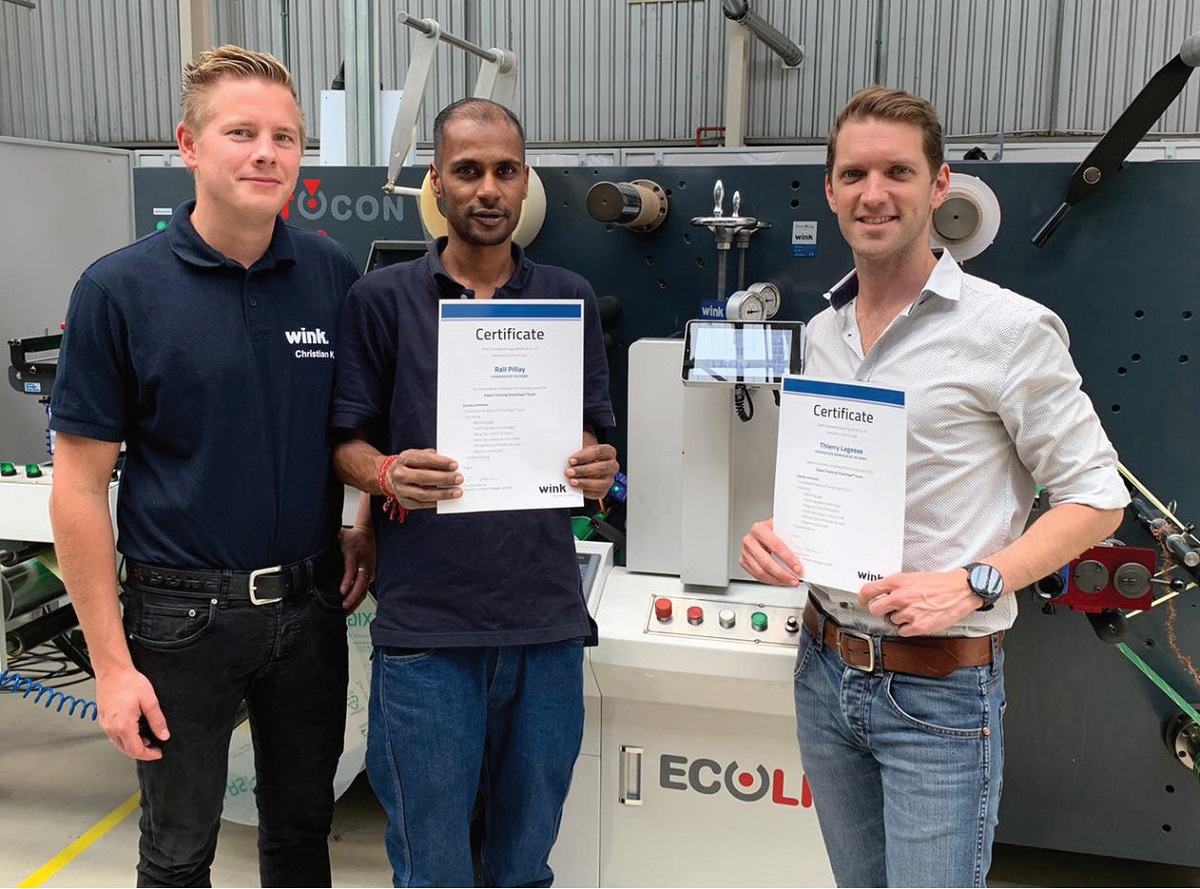 Earlier this year, <a href="/WinkTools/">Wink</a> awarded VR Print’s Rall Pillay and Thierry Lagesse with certificates on completion of their #SmartGapTouch adjustable anvil system training.

rotocon.co.za/2020/02/03/pri…

<a href="/multipagelabel/">VR Print</a>