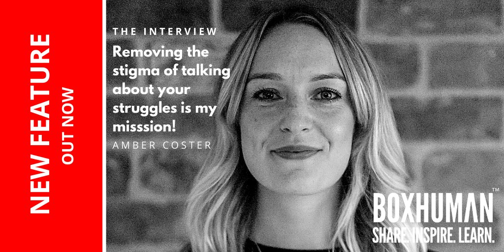 “Told that talking about my struggles would make me look weak. Now I’m on the mission to change that!”  – Amber Coster. <a href="/BoxHuman_/">BoxHuman™</a> meets <a href="/AmberCoster/">Amber Coster</a> 

Read Inspiring Interview: bit.ly/2XRhiVd

#ThursdayThoughts #journorequest #ThursdayMotivation