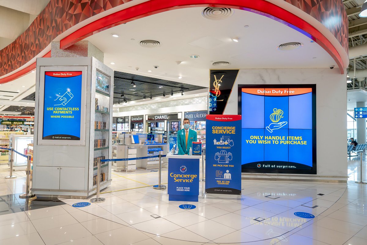 DubaiDutyFree's tweet photo. #dubaidutyfree has now opened its retail operation in Terminal 2 for departing passengers. As a result of us following strict safety and sanitization guidelines, you can enjoy shopping at Dubai Duty Free.
#DDFReady #DXBReady #safeshopping #dutyfreeshopping #welcomeback https://t.co/hf3wBRb4Mr