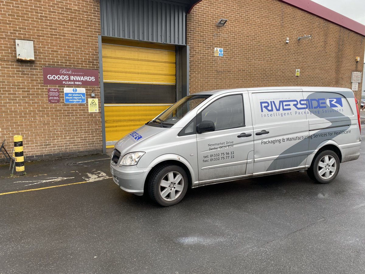 Local delivery to Birds Bakery in Derby🧁Riverside Medical manufacture The Shield's in-house and delivery free to the UK. Being a sustainable supplier ensures the quality of our product is always 100%.