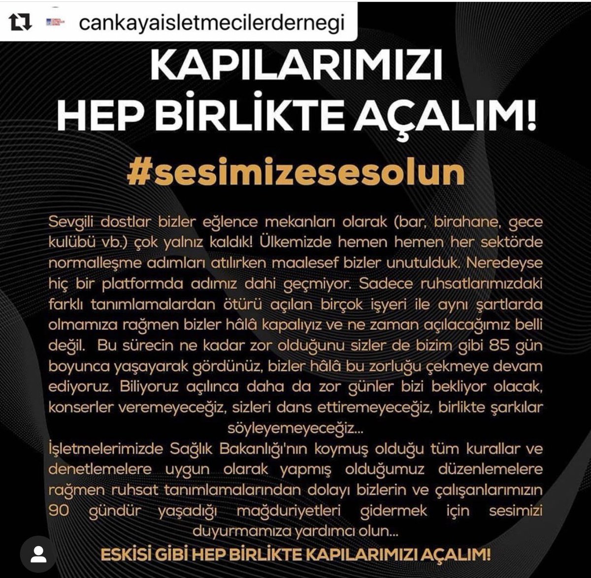 Bu sese kulak verin! Sahne emekçilerini görmezden gelmeyin. #sahneemekçileri #sahne #ankara #istanbul #fikrimbar #kibele