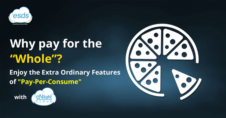ESDSDataCenter's tweet image. Why pay for the “Whole”? When you can only pay for what you “Consume”. Experience the features of &quot;PAY-PER-CONSUME with ESDS&apos; #eNlightCloud Platform. To know more, click on the Link: esds.host/18 #ESDS #CloudComputing #CloudofIndia