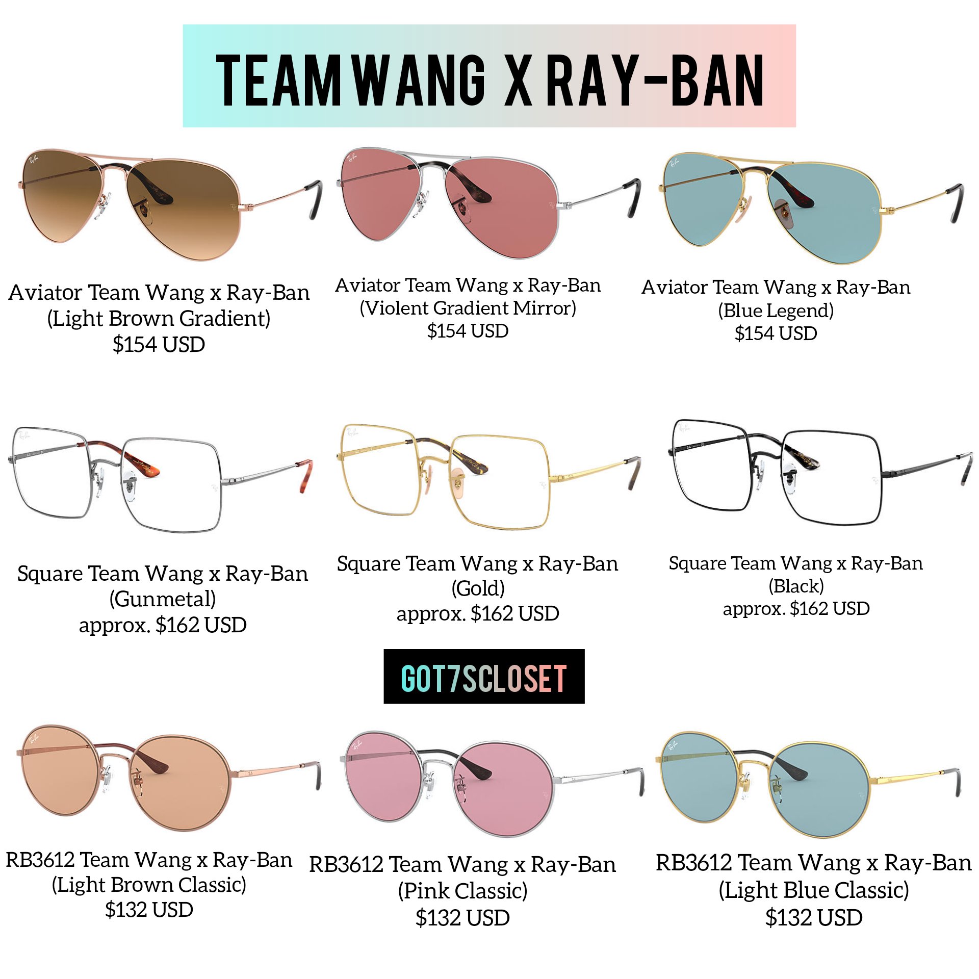 ray ban x team wang