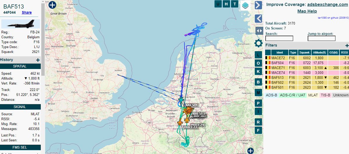 5472_nde's tweet photo. #BelgianAF F16s active this morning. 1120z https://t.co/xcH1R6UUUG