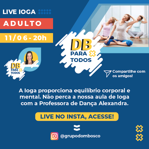 grupodomboscosp's tweet photo. Não perca a nossa live de Ioga hoje!
Bora relaxar??? 🧘🏻
#DBParaTodos #DBEmCasa #Saude
#QualidadeDeVida #Educacao #EducacaoDeExcelencia
#EuSouDomBosco #OrgulhoDePertencer
#NossoDomEEducarComExcelencia https://t.co/8CgHCWbKCe