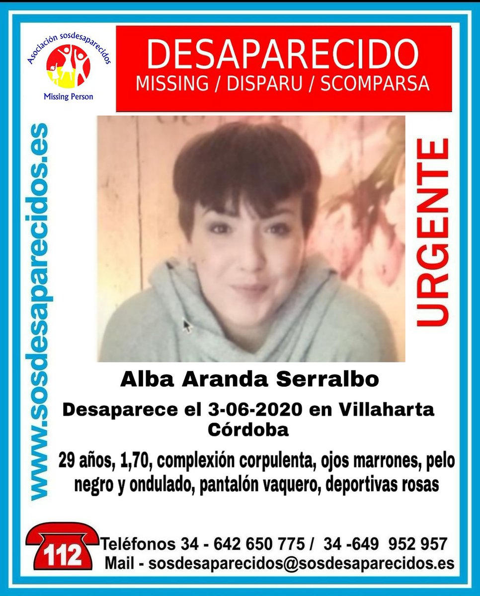 🆘#URGENTE ⚠️
Esta es Alba, y ha #desaparecido en Villaharta #Córdoba
Si la ves llama
☎062
☎112
#Colabora, tu RT es muy importante