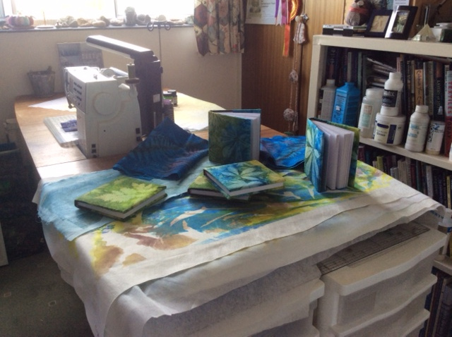 Here are Janet Cook's recently completed books - oooh yummy!

<a href="/Eagle_Gallery/">The Eagle Gallery</a> <a href="/eaglebookshop/">Eagle Bookshop</a> <a href="/handmadebritain/">Handmade in Britain</a> #handmadebooks #textiles @WeAreBCA #LocalArtist