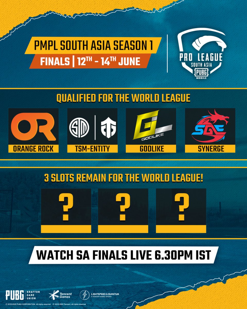 Pubg Mobile Esports On Twitter The Pubgm Esports Team Is Adding Two More Slots From The Pmpl South Asia Season 1 To Qualify For The S0 Of Pmwl One Slot Will Be