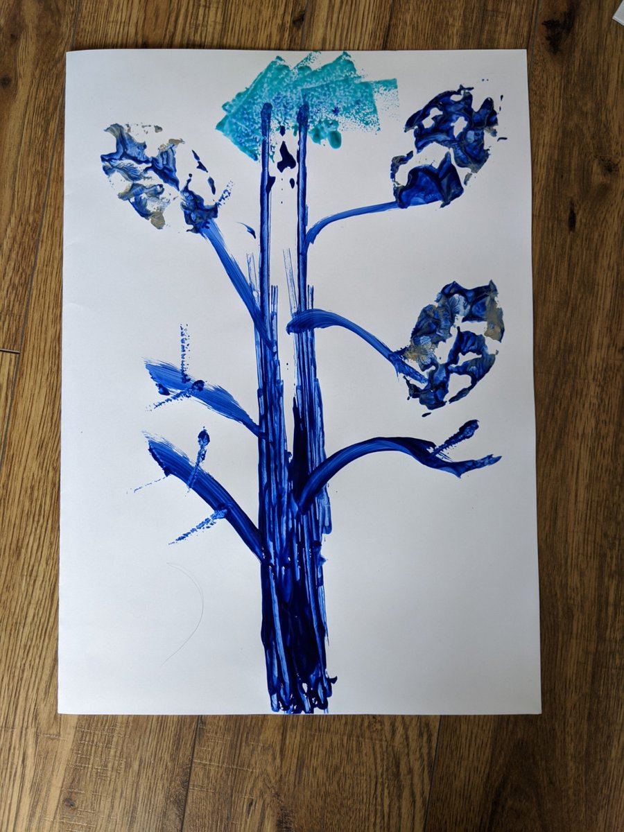 More amazing art! Squirrel Oliver has been busy experimenting with the different marks he can make using paint and a range if different resources. He's even written a description to go with his paintings 🎨🧑‍🎨