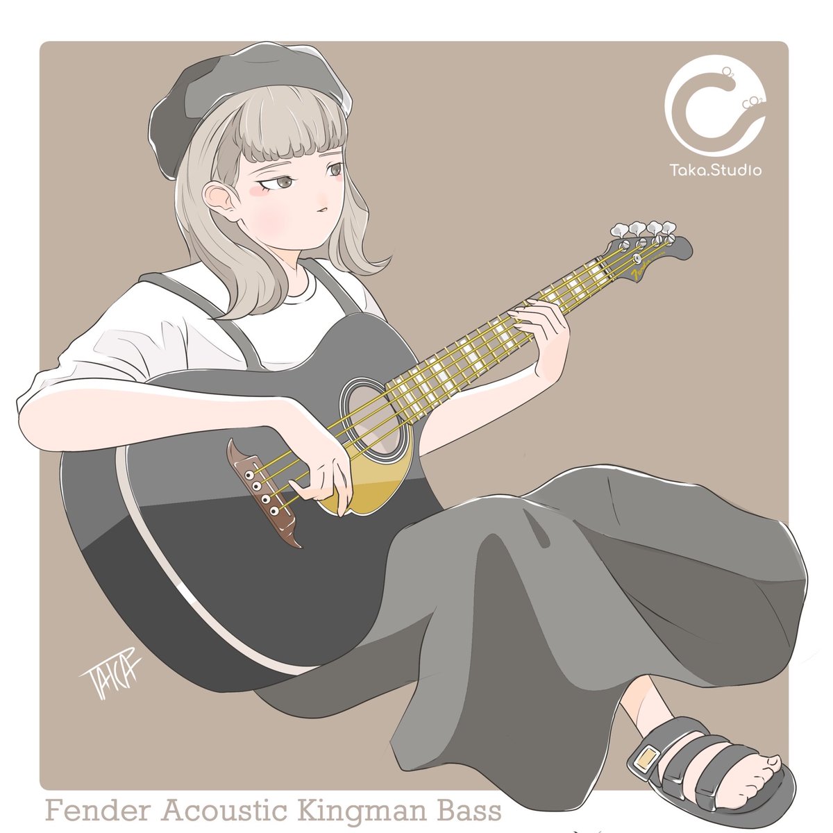 らくがき Fender Girl Re 03 Fenderアコースティッ Taka 名古屋のイラストレーターのイラスト