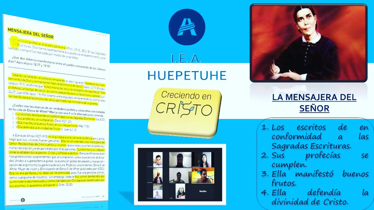 marchena_torres's tweet photo. Día 13 "CRECIENDO EN CRISTO: Mensajera del Señor" culto de docentes I.E.A Huepetuhe 👍🙏
#PrimeroDios #YoestudiolaBiblia #EducaciónAdventista
#AEASOP #MSOP #UPS
@prraulyaranga
@josuellempen
@abelapaza
@dinobv
@JorgeMoncadaL
@ginopes
@R_MonteroG https://t.co/XHlwMMQNQf