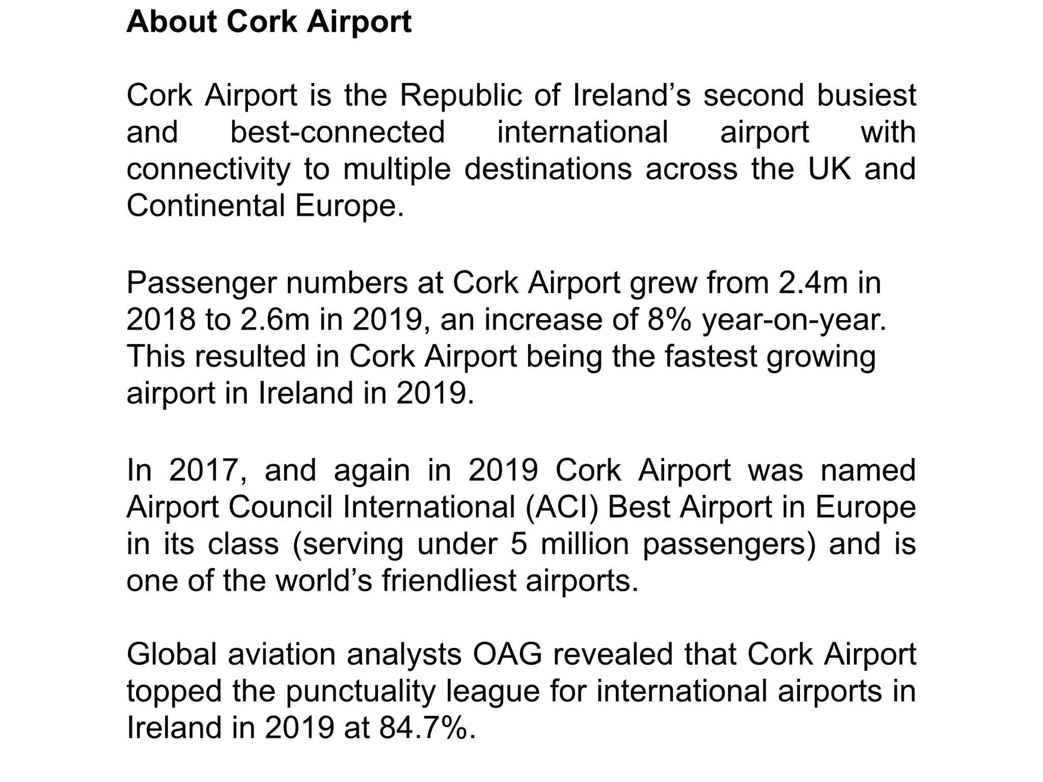 Cork Airport on Twitter: 
