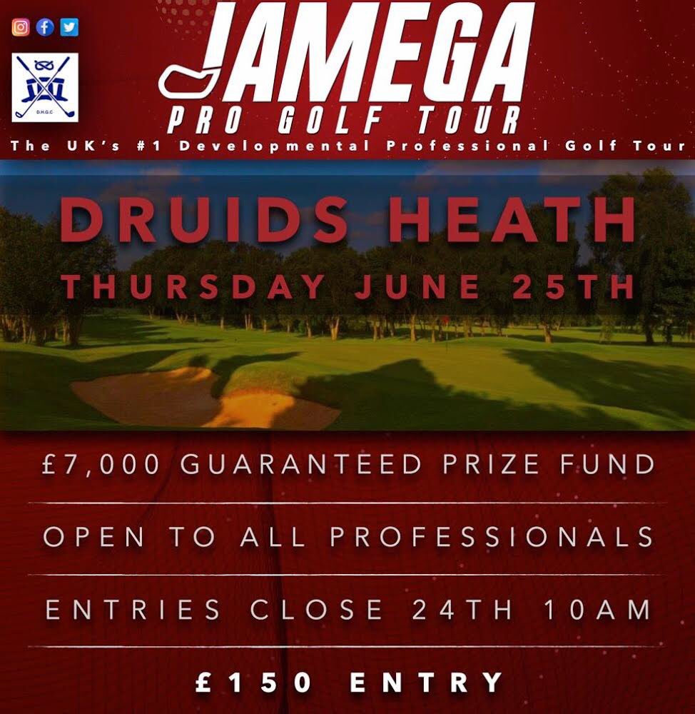 JamegaTour's tweet photo. A superb start to the season come join us @DruidsHeathGC @MidlandsGolfer June 25th
£7000 Guaranteed Prize Fund
Enter https://t.co/AhDDil9dIT
#1developmenttour #jamegatour https://t.co/r7rkKjMl19