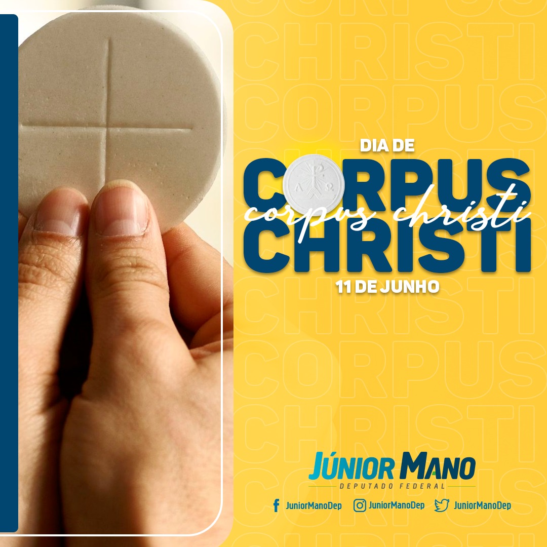 JuniorManoDep's tweet photo. “Jesus Cristo fez de si próprio o Pão e a Vida, para que eu e você o pudéssemos receber, viver com Ele, tê-lo em nossos corações". Que seu dia de Corpus Christi seja repleto de paz e amor.
#JuniorMano #CorpusChristi https://t.co/17tquI03kK