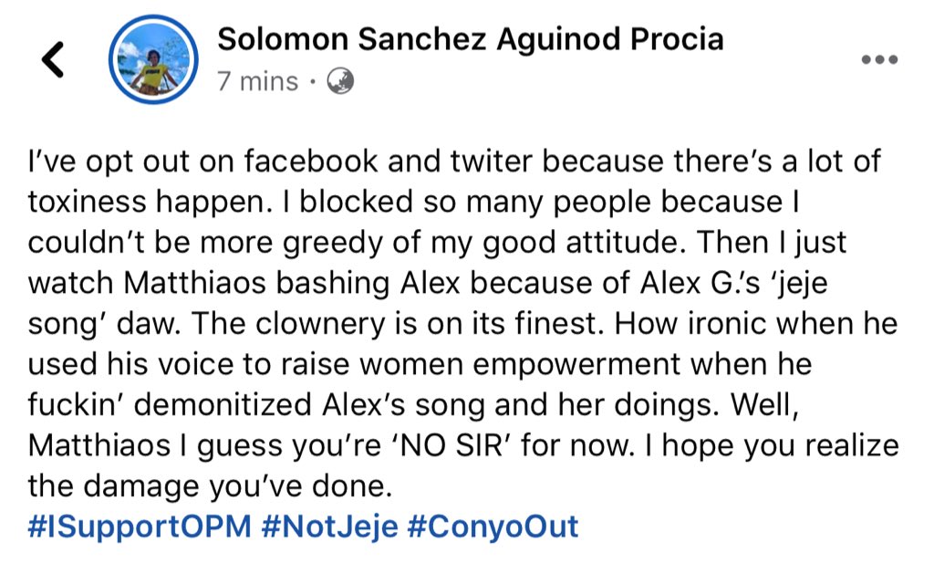 ProciaSol's tweet photo. Tagging @Mscathygonzaga I love you periodt! #ISupportOPM https://t.co/dX4ezoulv0