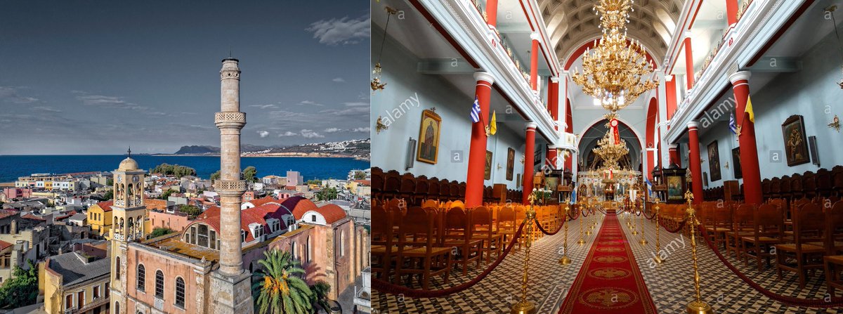 Hanya Hünkar Mosque, Girit(Church of St. Nicolas) Chania GR Built on top of a former Venetian Catholic monastery, mosque became part of ethnically cleansed greek Crete and converted to an Orthodox church with the addition of a bell tower