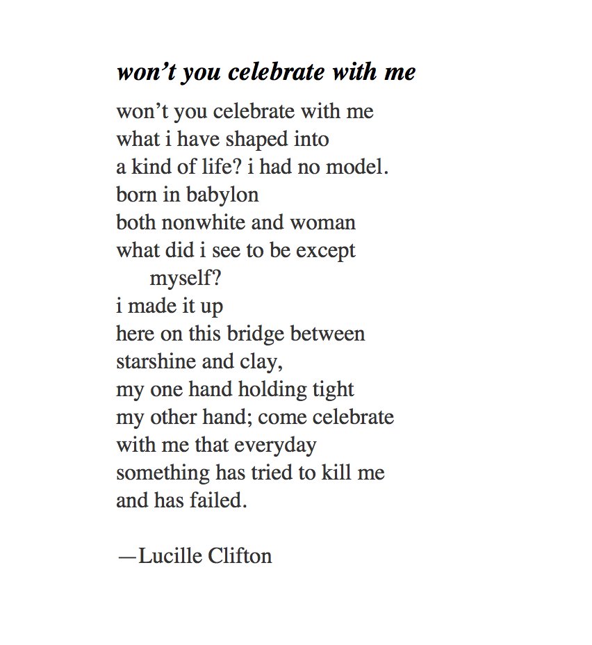 Happy birthday lucille clifton // 