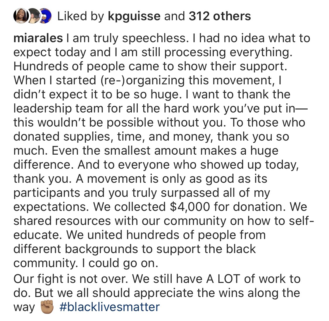 There’s still a lot more work to do. #BLM #BlackLivesMatter