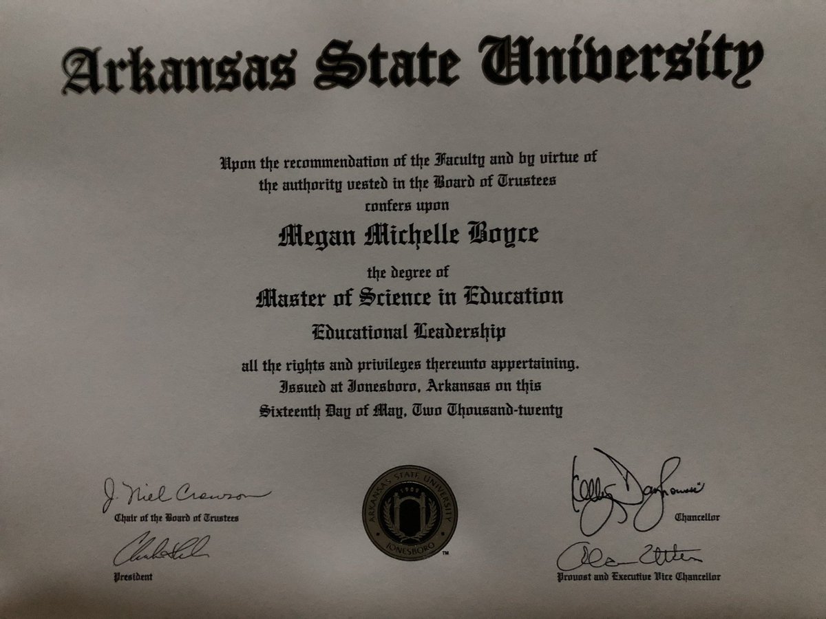 This just came in the mail! 👩‍🎓 #2ndmasters #buildinglevelleadership #alwaysputinthework #astategraduate #2020