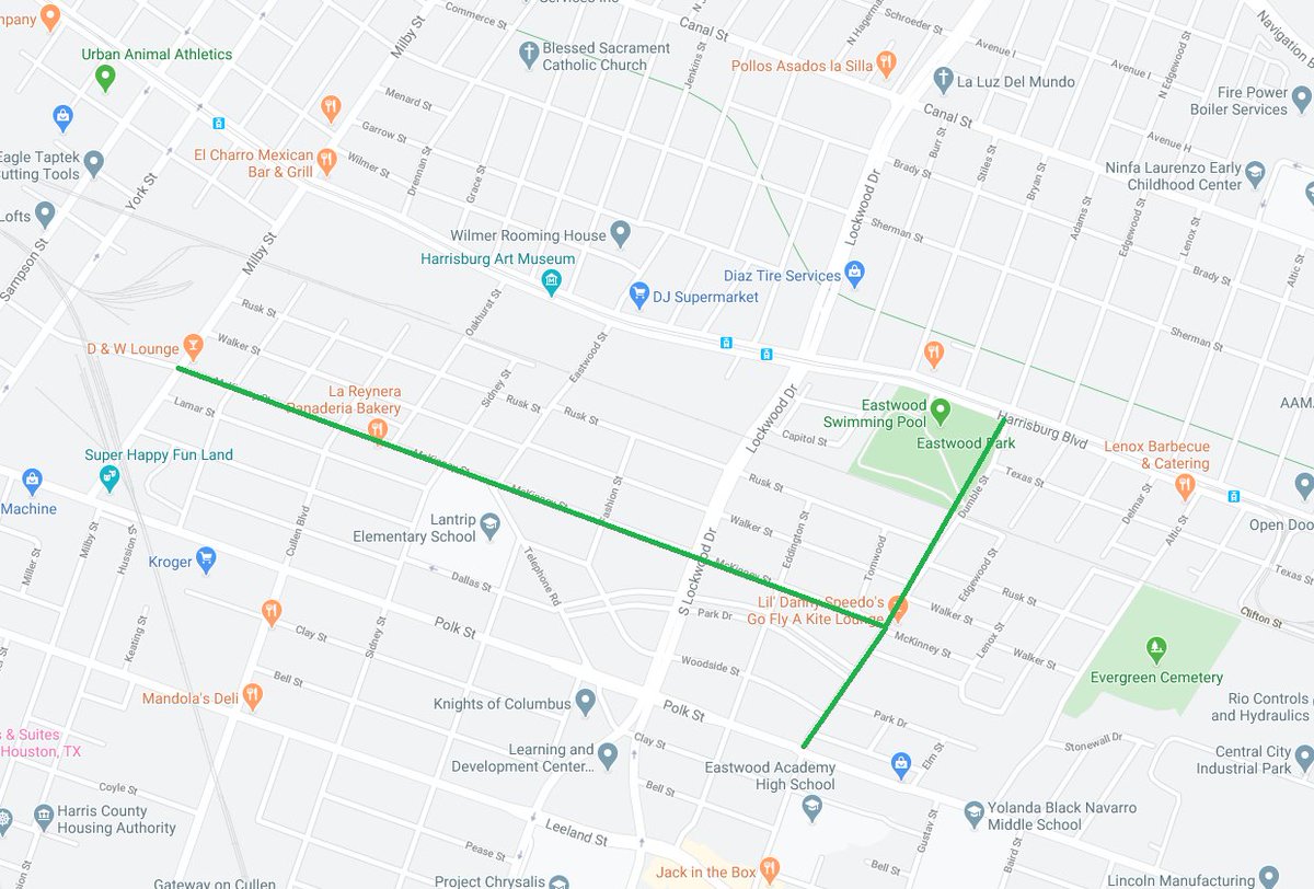 The Eastwood neighborhood getting the first #SlowStreets project in Houston. 

If you aren't aware, the idea is to limit the street to local traffic only so the street is safer for pedestrians/bikes/kids playing/etc.