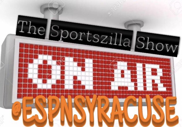 ESPNSyracuse's tweet photo. Starting at 3pm today on @ESPNSportsZilla expect to hear a “generic” 👊🏼 sports convo w/ @ccarlsononSU. Then keep it locked for #OurTake w/ @jasonfitz from @ESPNRadio’s #FirstTakeYourTake https://t.co/bbodQRlqDE