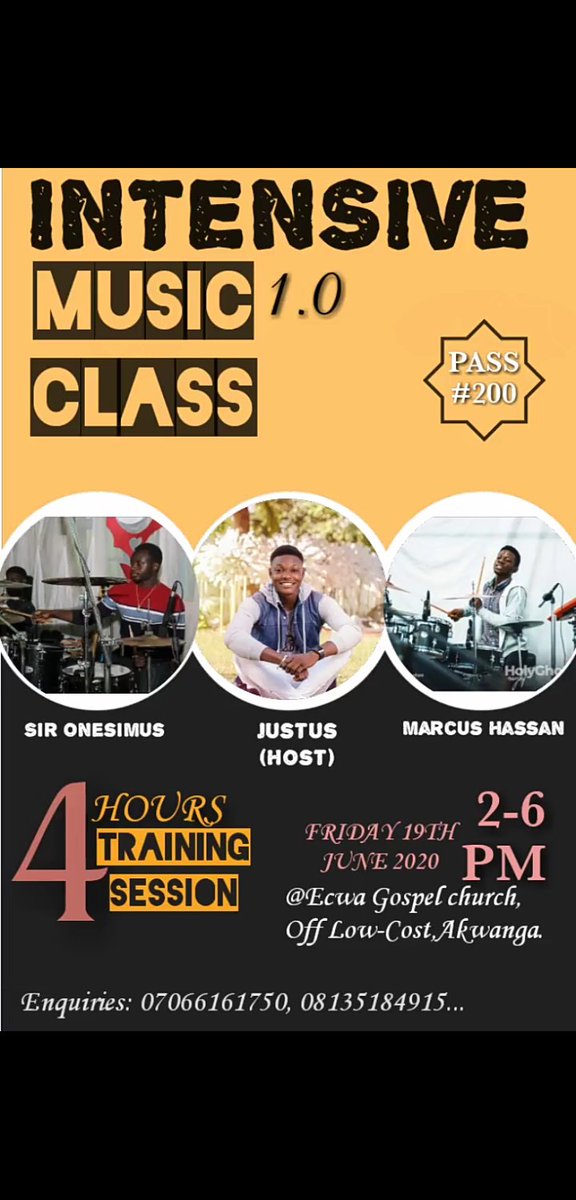 GANGA_UNLIMITED's tweet photo. You can't afford to miss out on this... Its going to be a life changing experience. With #Marcus Hassan and #Sir Onesimus
#drums #drumming #drumfill #MusicLovers #sessions #drumeo https://t.co/AoSyFTi4f5