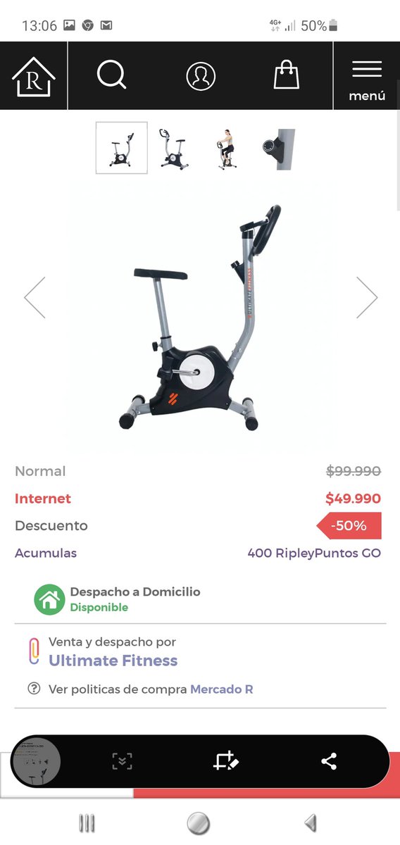 johnnykarapas's tweet photo. @RipleyChile compre estatica y no respetaron valor de oferta, quiero que respeten el valor ofrecido por uds https://t.co/duDImdiytQ