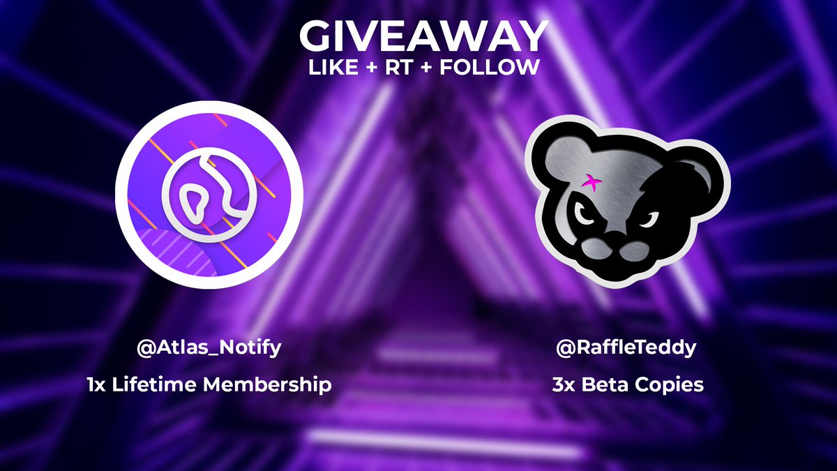 🎉GIVEAWAY🎉

🏆 1x <a href="/Atlas_Notify/">Atlas</a> Lifetime Membership
🏆 3x <a href="/RaffleTeddy/">Raffle Teddy</a> Beta Copies

TO ENTER:
🧑‍🍳Follow: <a href="/Atlas_Notify/">Atlas</a> &amp; <a href="/RaffleTeddy/">Raffle Teddy</a> 
♻️ Retweet
💜 Like  

🎉 4 Winners
⏰ Ends in 24 hours