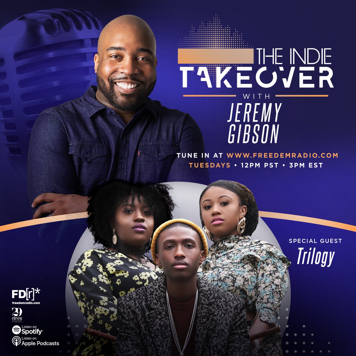 This episode features Stephen, Sierra, and Shante Leslie, siblings who form the talented gospel group, Trilogy. These siblings share their story of being raised in a musical family and their personal journey through life, the industry, educational pursuit and coping with life.