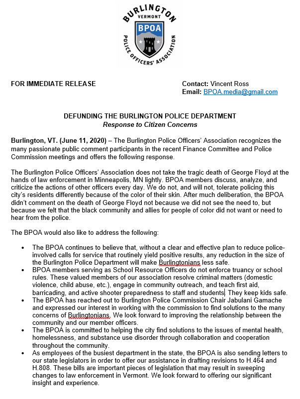 BPOAVT's tweet photo. BPOA Response to Citizen Concerns #btvcc #btv https://t.co/rztOn2s1y6