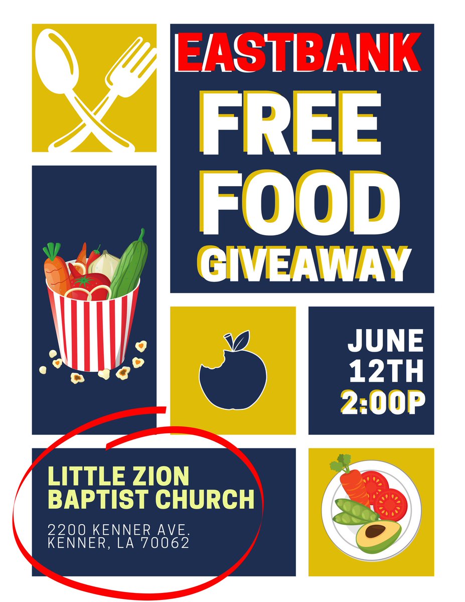 JeffParishGov's tweet photo. Free food giveaways happening tomorrow in Jefferson Parish! See below for more details. https://t.co/QrcEItbMom