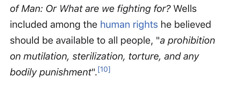 His views on eugenics also went through a complete turnaround, having at one time advocated sterilisation (he rejected superior breeding). His book, The Rights of Man(1940) included the passage below. (The book laid the groundwork for the universal declaration of human rights)7/8