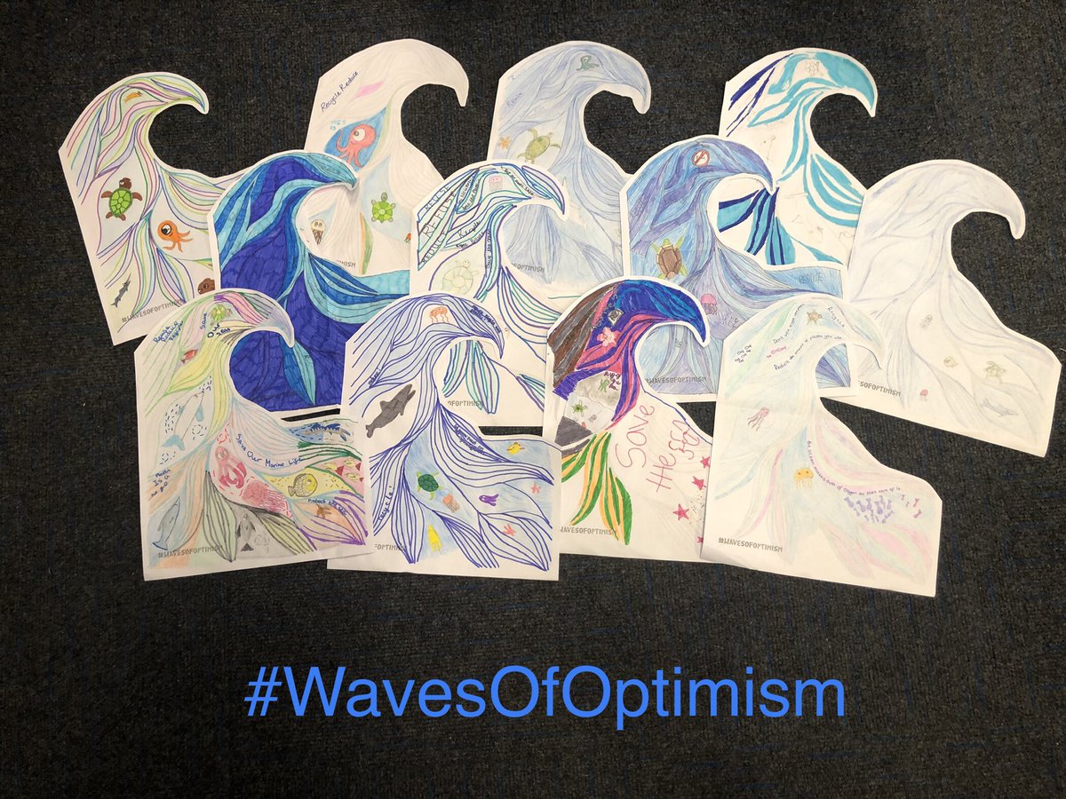 cjs_derby's tweet photo. As part of #WorldOceanDay2020 we made this #wavesofoptimism collaborative piece of art @sascampaigns https://t.co/QNgTJiP81B