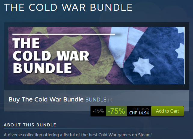 firststrikegame's tweet photo. First Strike: Final Hour is part of The Cold War Bundle on Steam!
Together with:
☢️ DEFCON @ivsoftware
🕵️ Jazzpunk @beetlenaut @skeletonshark
🐻 Precipice @lrdgames
👽 Xenonauts @goldhawkint
💥Check out this awesome collection on sale right now: https://t.co/y8mDOmmFnP 💥 https://t.co/IPavsrwFlU