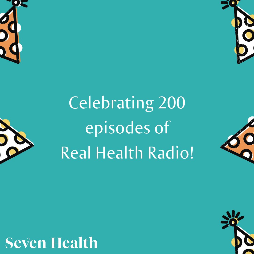 7Health's tweet image. This week we’re celebrating 200 episodes of Real Health Radio! 🥳

To mark the occasion, we decided to do an Ask Me Anything (AMA) episode. 

Check out this fun episode at this link or wherever you get your podcasts 🎧buff.ly/37lVxzR

#mentalhealth #ama #podcast