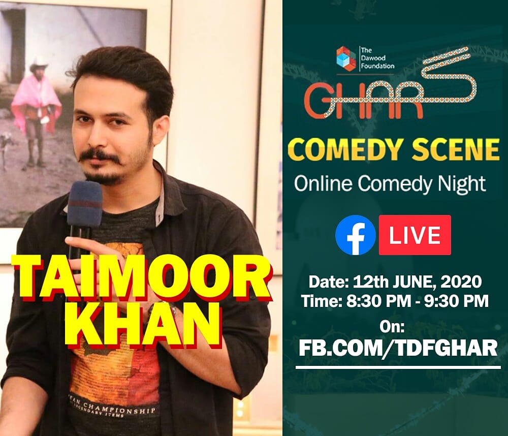 ComedySceneKhi's tweet photo. Taimoor Khan has performed with us in our 'Hot Mic' series. He crafts humourous stories revolving around his work life &amp; his friends.

Watch online stand-up comedy tomorrow (Friday 12th June), 8:30PM, on #TDFGhar 's FB page (live). See you there! ❤️
#standupcomedy
#comedyscene https://t.co/mrDT7NZkj4