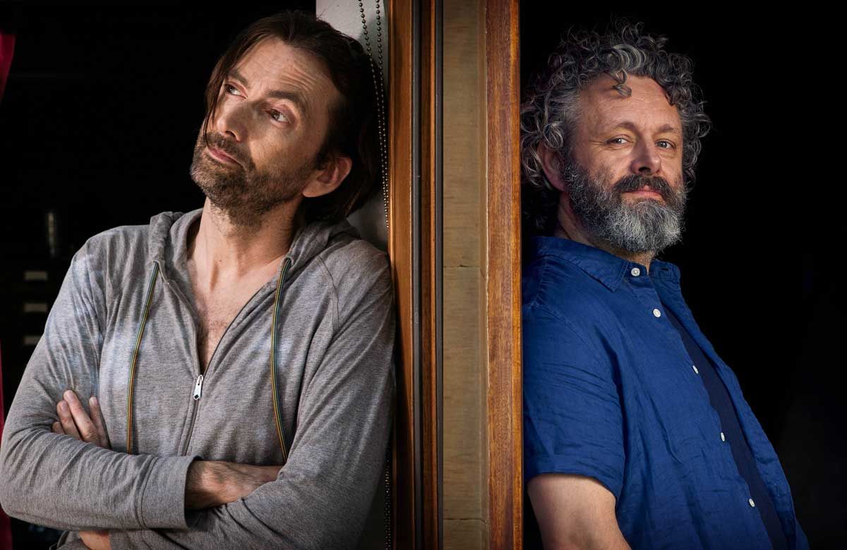 jameshtheactor's tweet photo. #DavidTennant &amp; #michaelsheen star in delightful lockdown comedy, #Staged. They play themselves as they try to survive as actors in a global pandemic. A director suggests they rehearse a play via video call. I loved it! But I hope there's no series 2. https://t.co/Aim0SkeskF
