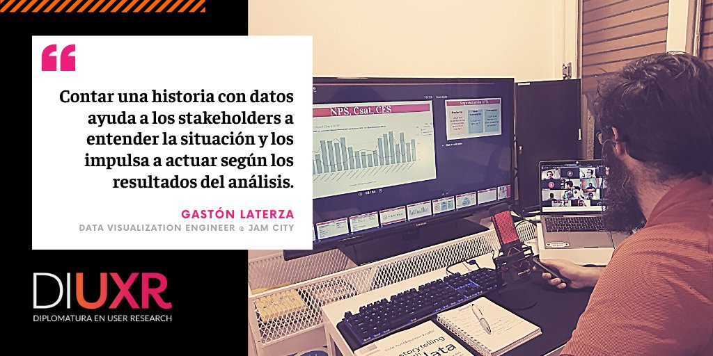 En la clase de ayer Gastón Laterza remarcó la habilidad del researcher para hacer "hablar a los datos" con las preguntas adecuadas. 
 #ux #userexperience #uxdesign #uxresearch #userresearch #productdesign #diuxr