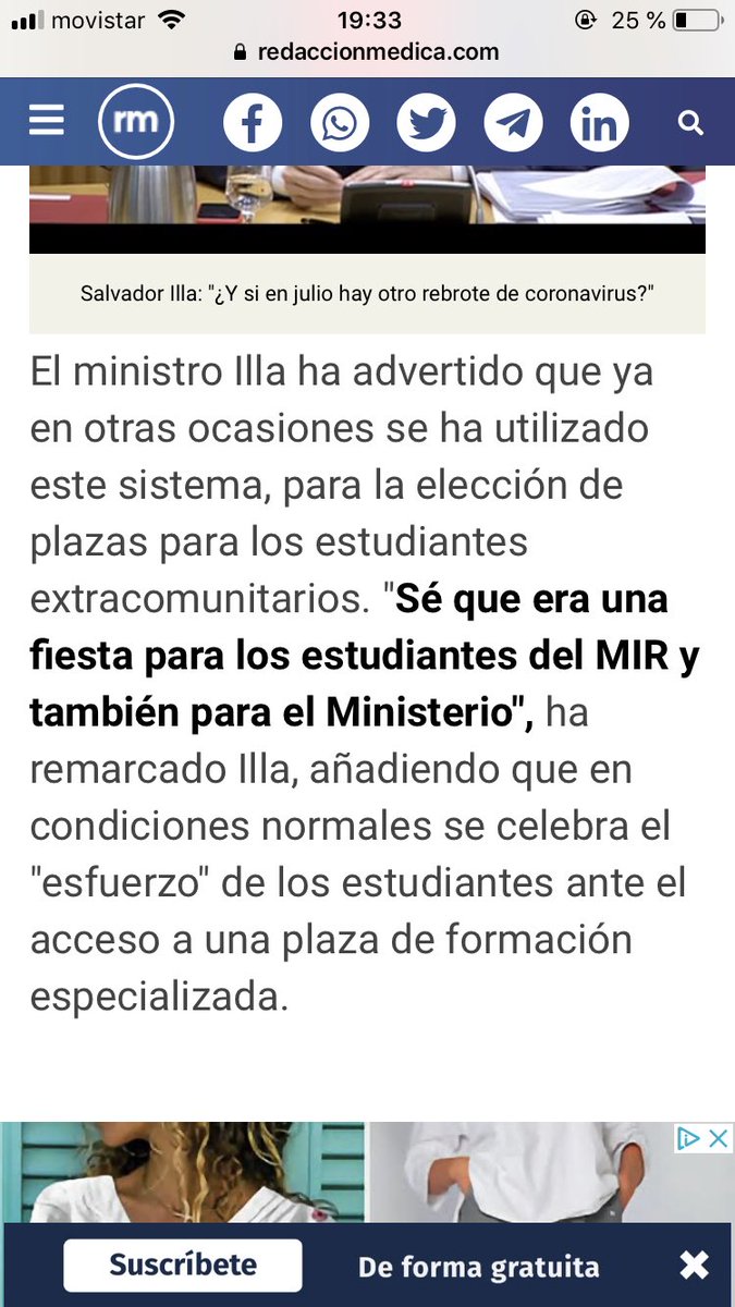 ¿UNA FIESTA PARA ESTUDIANTES? Desde luego que si fuera médico entendería que ni es una “fiesta” ni somos estudiantes. Es NUESTRO futuro y YO decido; Para el estudio piloto de los alemanes en baleares no os habéis planteado la “prudencia”. Filosofía de vida ¿no? <a href="/salvadorilla/">Salvador Illa Roca</a>