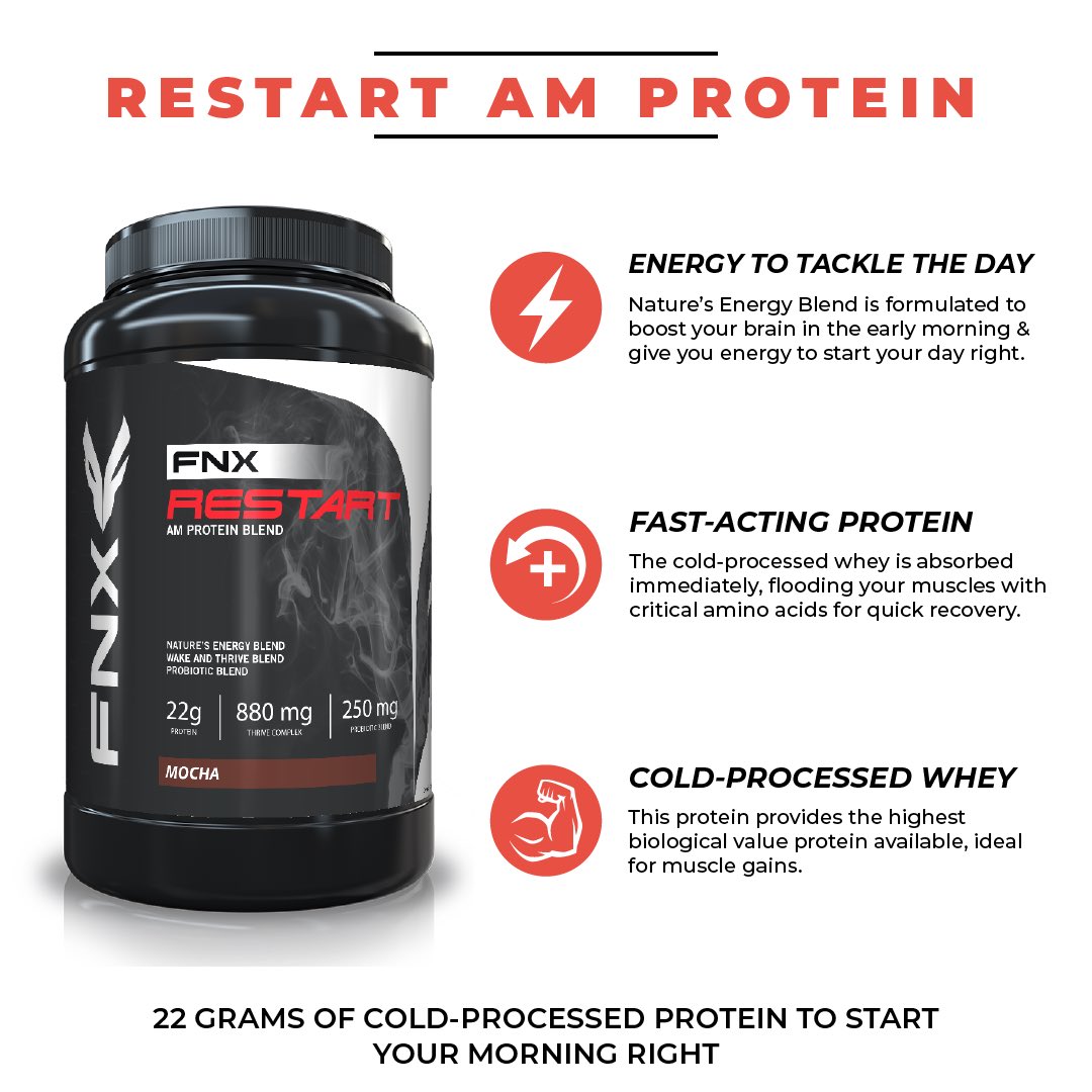 KristyneTwum's tweet photo. Restart AM Protein in Mocha and Orange flavours. A cold-processed whey which gives you critical amino acids for fast muscle recovery. Great energy to tackle the day!
Get 15% off when you use the link below 👇🏾👇🏾

https://t.co/IJCEqjyuRY

#fnx
#fnxfit
#fnxambassador 
#risetogether https://t.co/LIQMvOzl46