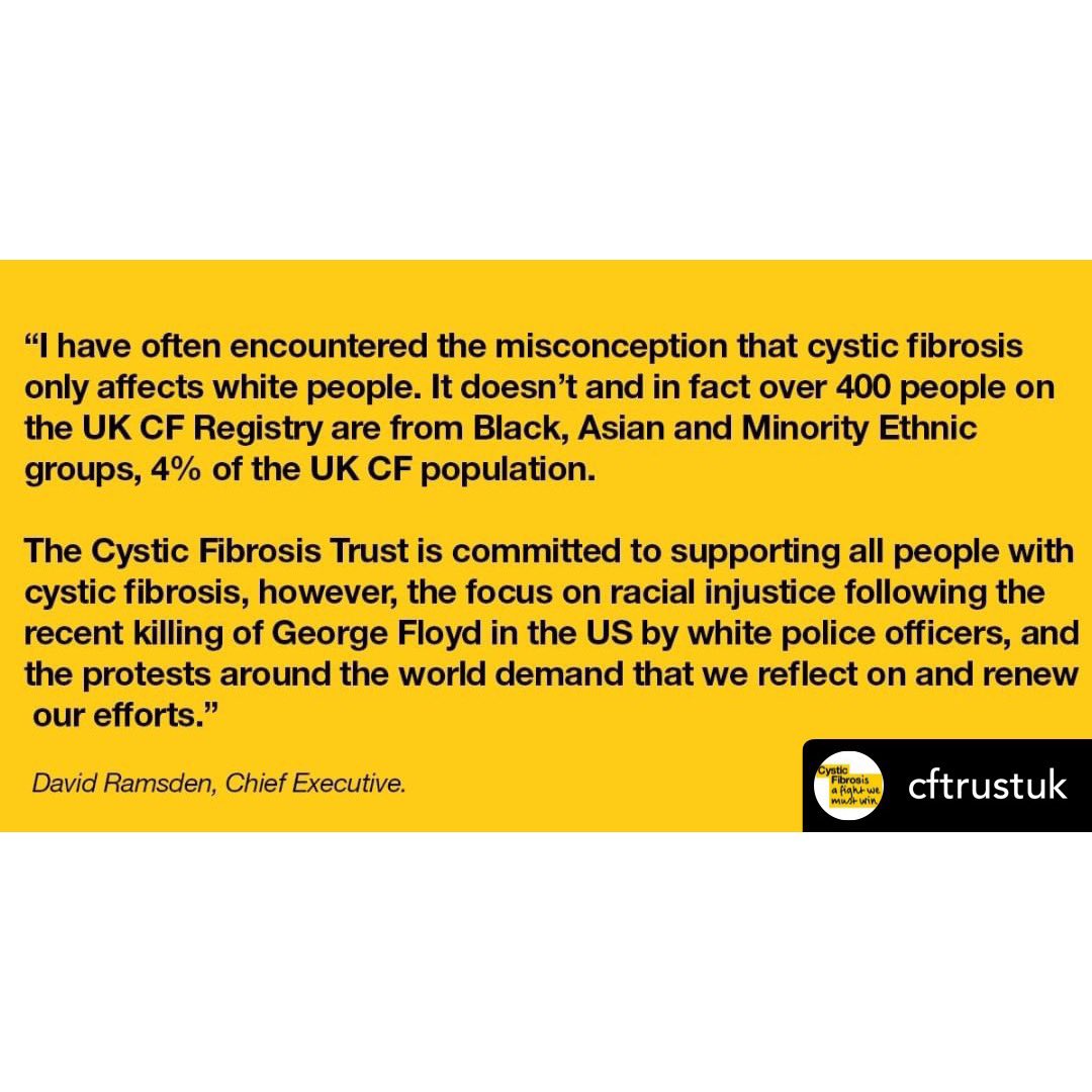 We love seeing the unity among #CF orgs! We want to help further everyone’s understanding of terms, misconceptions, and more in light of #BlackLivesMatter for us all to become better allies. Ask Qs about the movement below that you want answered! #CForward <a href="/cftrust/">Cystic Fibrosis Trust</a> <a href="/DavidRamCFT/">David Ramsden</a>