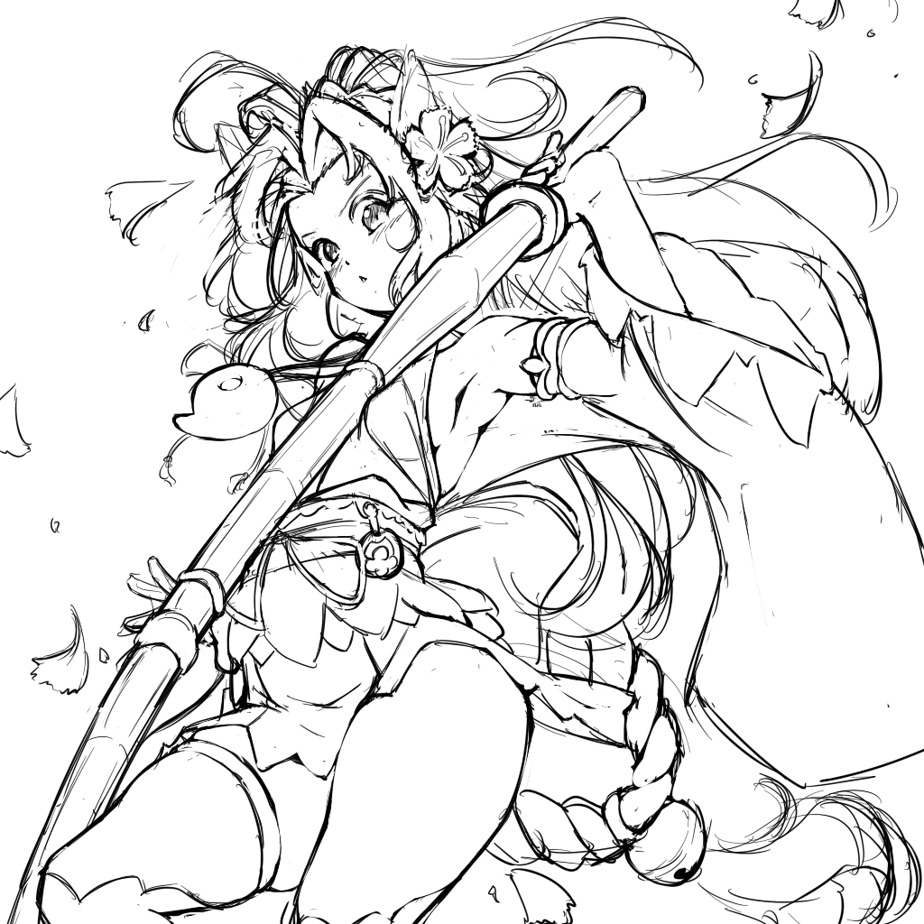 勢いだけで描いたかっこいいナデシコちゃん見て
(真剣は危なかったので竹刀にしました

#花騎士 
#フラワーナイトガール 
#フラワーナイトガールイラスト 