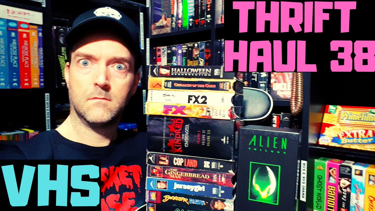 YouTube VHS Pickups Thrift Hunt Haul Video 38! Fresh! youtu.be/RnhckbL5WqI
.
Be a Pal and Subscribe on YouTube for 80s Slasher Rewind &amp; Horror Movie Reviews, VHS Thrift Hauls, Blu-ray, VHS Collection Updates!
.
#vhsthrift #vhshaul #horrorvhs #80shorror #HorrorFam #horrorcritic