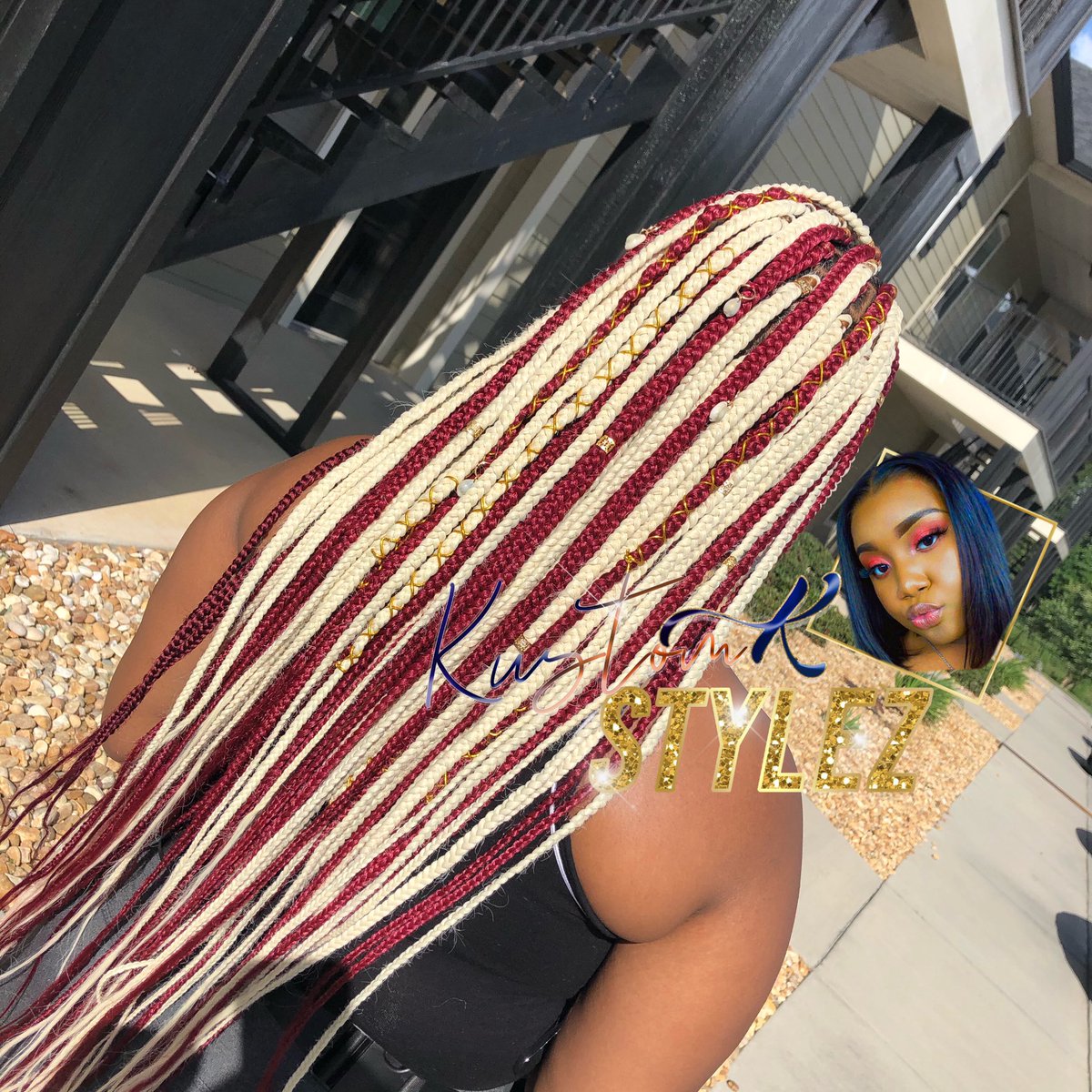 kustom_stylez's tweet photo. Large Thigh Plaits !! Tucked to perfection baby !! GET YA SOME ❤️🥰 https://t.co/Yeppzgh0a7 https://t.co/nH0zOZIAg6