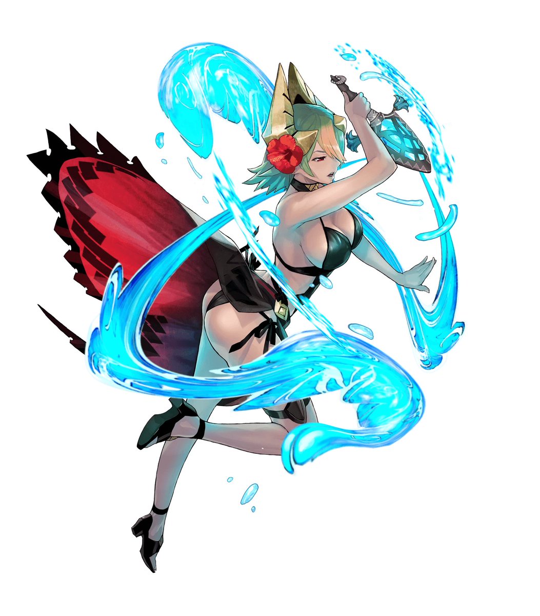 canyouseeback's tweet photo. Despite being able to see Laegjarn’s booty, you cannot really see her back in her summer alt in Fire Emblem Heroes. https://t.co/7opk6M7eqx